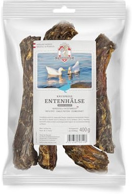 SISSI & FRANZ Entenhälse, 400 g, besonders aromatischer Kausnack für alle Hunde, schonend luftgetrocknet, ohne künstliche Zusatzstoffe