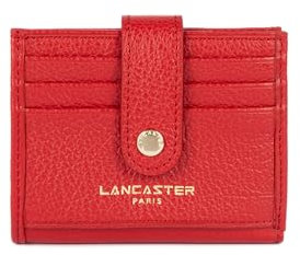 Lancaster | Dune - Porte-Cartes Cuir de Vachette Grainé Rouge