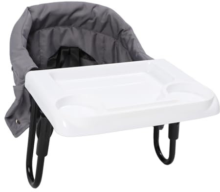 Chaise haute à crochet, chaise haute à clipser avec plateau de salle à manger amovible, siège d'alimentation pour bébé, fixation à une chaise de Table rapide pour la maison (GREY)