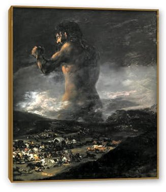 RXNHGJDS Francisco de Goya Poster,Francisco de Goya,Druck auf Leinwand,BerüHmte Bilder auf Leinwand Wandkunst Bild Kunstdruck,85x70cm(33x27in) Teakholzrahmen
