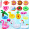 Lot de 15 porte-gobelets gonflables pour piscine - Avec pompe à air - Flamant rose - Palmier - Décoration de fête - Jouet de bain pour enfants - Gadgets d'été pour piscine, jacuzzi
