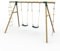 Plum Play Kids Outdoor Wooden Round Pole Swings with Ground Anchors Included - Suitable for up to 50kg per accessory - Up to 5 year Warranty (Quad Green Gibbon)