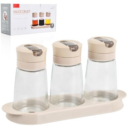 3pcs Oil Dispenser, 250ml Olive Oil Dispenser Bottle,Oil Bottles for Kitchen, Suitable for Olive Oil, Soy Sauce, Syrup