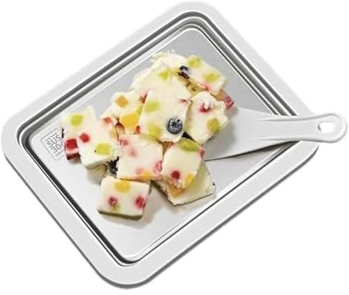 Msuiiixcccc Ice cream fryer Homemade soft serve ice cream yogurt fryer Small household mini ice cream freezer Comes with two small scoops 304 stainless steel 21 * 26cm