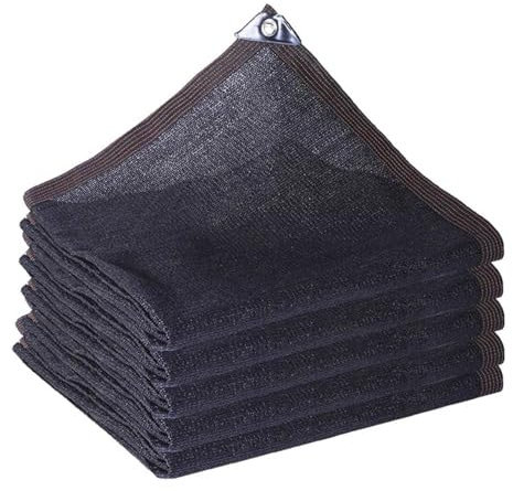 KSQP Voile d'ombrage 2x3 Ajourée Voile Dombrage Toile Ombrage Extérieur 5x5 Toile Pergola 4x3 Bâche en Maille, Filet De Protection Filet D'intimité,black-5x6m