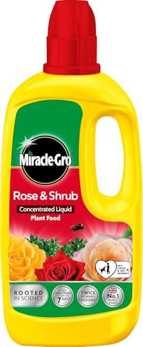 Miracle-Gro Rose & Shrub Concentrated Plant Food 800ml | Liquid Feed for Abundant Blooms, Stronger Roots & Healthier Growth | Ideal for Outdoor Roses, Shrubs & Ornamentals