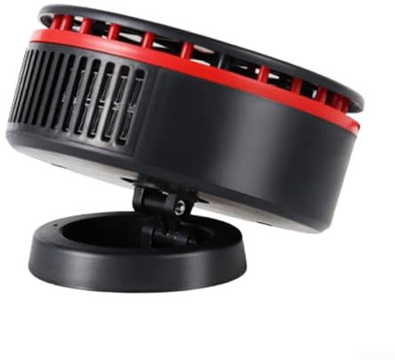 Ventilatore riscaldante per auto, 150 W, portatile, 12 V, dispositivo per sbrinamento e raffreddamento rapido del parabrezza, ideale per tutto l'anno comfort (nero e rosso)