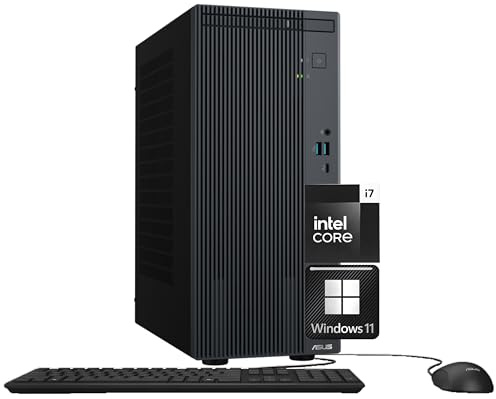 ASUS V500 Home & Business Desktop Computer Intel Core i7 (24MB Cache, up to 4.9GHz), 32GB RAM, 2TB PCIe SSD, WiFi 6, Display Port, HDMI, Keyboard and Mouse, Support 2 4K Monitors