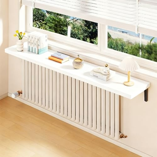 JHDXL Cubreradiador Decorativas, Dormitorio radiadores Cubre con Plataforma Almacenamiento, Tapa Radiadores Calefaccion para Dormitorio y Sala de Estar(White,80 * 30cm/31.5 * 12in)