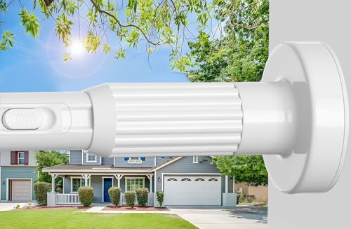 ZipGlo Extendable Shower Curtain Pole 104-302cm White Tension Curtain Rod | No Drilling Extra Long Tension Rods Extendable Curtain Poles For Clothes Tension Curtain Rod For Curtains,Windows,Bathroom,1p