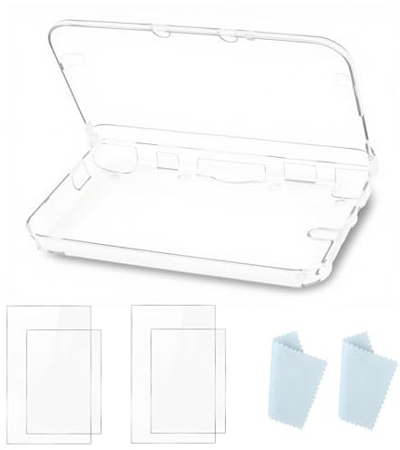 RongZy per Nintendo 3DS XL Custodia Protettiva Rigida Trasparente in Cristallo per 3DS LL Include Pellicola per Cristallo Ultra Trasparente Schermo