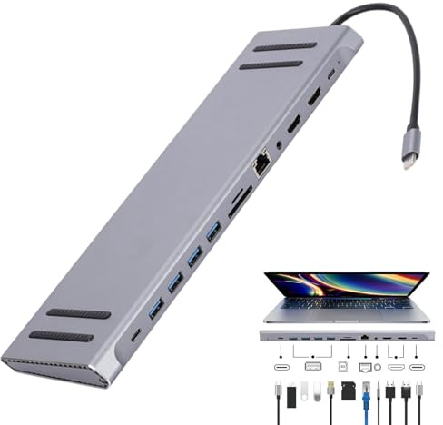 Laptop Docking Station, Laptop Docking Station | for USB C | Extension USB PC, Station for Gold