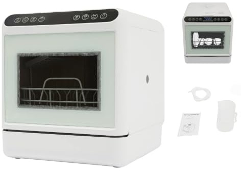 BTGSHYNM 6L Tischgeschirrspüler, 1100W Mini Geschirrspüler, 4 Programme