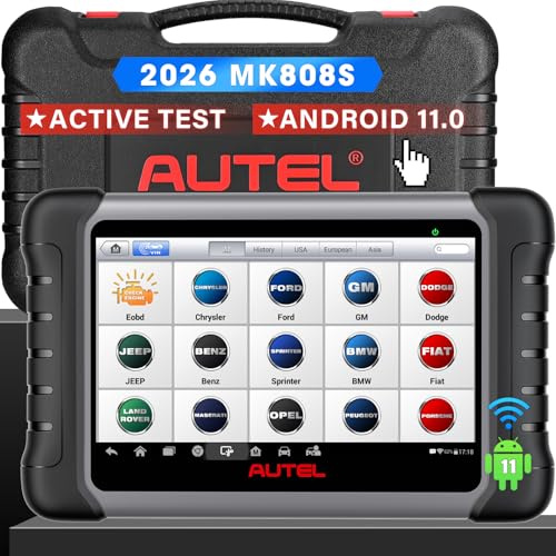 Autel MaxiCOM MK808 OBD2 Reader Car Diagnostic Scan Tool with All Systems Diagnosis and Service Functions Including Oil Reset EPB BMS SAS DPF TPMS Relearn (MD802+MaxiCheck Pro)