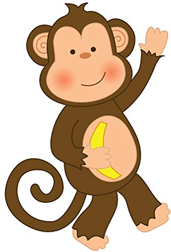 Samunshi® Affe Aufkleber Sticker Autoaufkleber Scheibenaufkleber - 5,3x8cm mehrfarbig