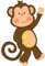 Samunshi® Affe Aufkleber Sticker Autoaufkleber Scheibenaufkleber - 5,3x8cm mehrfarbig