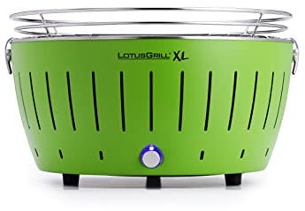 LotusGrill XL LG G435 U GR Barbecue con batterie e cavo di alimentazione USB, 43,5 x 25,7 cm, Verde