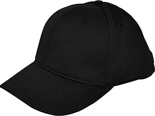 Smitty HT-306 Schiedsrichtermütze, 6 Stiche, flexible Passform, Baseball-Softball, Schiedsrichterwahl (Schwarz, Größe L (7 5/8-8)), Schwarz, large