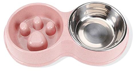 PETCUTE Hundenapf,Hundenapf Edelstahl,Anti-Schling fressnapf langsame fütterung hundenapf Hund Anti schling napf rutschfeste Hundenapf,Haustier Futternapf für Mittelgroße und Große Hunde