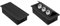 Einbausteckdose versenkbar mit oder ohne USB und in 2 Farben Silber oder Schwarz zum Auswählen (3x Schuko, Schwarz)