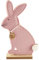 Knüllermarkt 31962 I Osterhasen Holzfuss rosa stehend Filz Frohe Ostern Frühling Tischdeko Schrankdeko Langohr Kanickel Innen Indoor Häschen Hase süss Fensterbank lustig vi