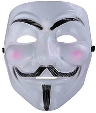 erbai 2 Stück Halloween V Vendetta Maske für Dekoration, Kostüm, elastisch, DIY, Kostüm, lustiges Halloween-Kostüm