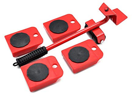 Furniture Lifter with 4 Pack Moving Sliders, Furniture Moving Roller Set, Heavy Furniture Roller Move Tools, Max Up for 150KG, 360 Degree Rotatable Pads