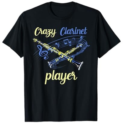 Joueur De Clarinette Fou Musicien Clarinette T-Shirt