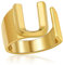 Sora Tuki Initialenring mit Goldbuchstaben für Damen, klobige Goldringe für Frauen, verstellbare Ringe, Initialenschmuck, Metall, Kein Edelstein