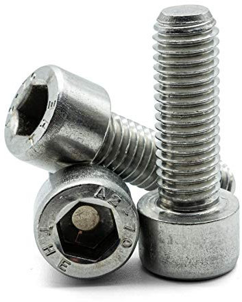 Hippo Hardware M6 (6mm X 8mm) Socket Cap Screw Hex Head Allen Bolts A2 Stainless Steel (Pack of 3)