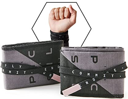 PICSIL Muñequeras de Tela para Cross Training, Gran Soporte Articular, Previene Lesiones, Tendinitis, Ideal para Musculación, Boxeo, Gimnasia, Calistenia, Gym, para Hombres y Mujeres (Powered Dirt)