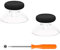 eXtremeRate Replacement Thumbsticks for Xbox Series X & S Controller, Joysticks Repair Kit for Xbox Wireless Controller, Custom Analog Stick Buttons for Xbox One S/X/Elite Controller - Black & Clear