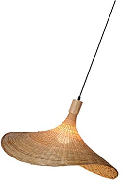 1 Pc lustre abat-jour tissé suspension de ferme rustique luminaire en décor lampe suspendue exquise suspension chapeau de paille bohémien Rotin lampe en bambou pendentif les lampes
