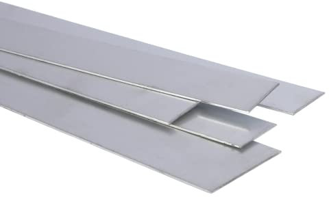 Strisce in lamiera d'acciaio 1.4310, barra piatta 25 x 0,5 mm, taglio 1 metro