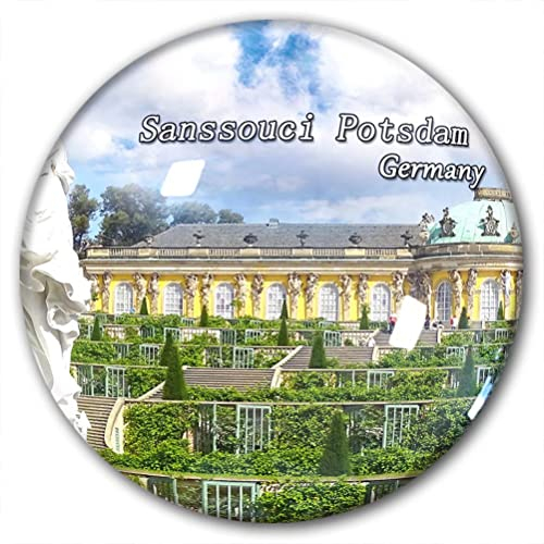 Deutschland Sanssouci Potsdam Kühlschrankmagnet Kühlschrank-Aufkleber, dekorativer Magnet Reise-Souvenir Kristallglas