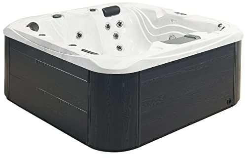 Großer Outdoor Spa Whirlpool weiß Massage/LED 200x200 cm freistehend Lastarria