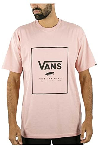 Vans MN Classic Print Box Shirt, Rose/Noir, L Homme