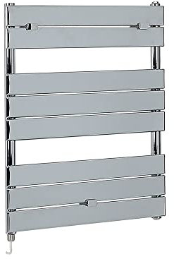 Milano Lustro 400W Chrome Flat Panel Electric Heated Towel Rail - 840mm x 600mm