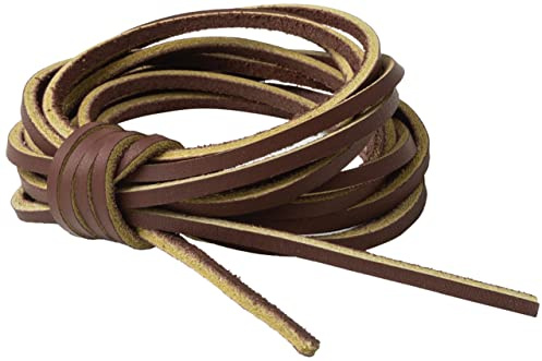 IPEA Cordon en Cuir – Lacets en Cuir Carrés pour Accessoires, Mode, Chaussures – Fabriqué en Italie – 3 mètres – Cordons pour Créations, Bijoux – Épaisseur: 3 mm – Couleur Marron Choco BSLACCIO-102