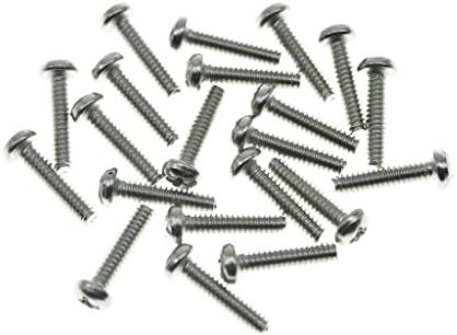 KAISH 20-Pack Stainless Steel American #6-32 3 Way/5 Way Selector Switch Mounting Screws for Stratocaster/Telecaster Nickel