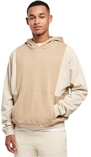 Urban Classics Herren Cut On Sleeve Hoody Sweatshirt, unionbeige/softseagrass, XL