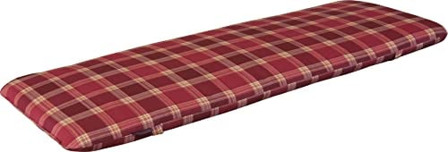 Angerer Freizeitmöbel GmbH Auflage für Gartenmöbel - Bankauflage Größen - Made in Germany (Bordeaux kariert, 120 cm)