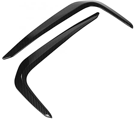 ZIMAGU 2 Stück Kohlefaser Stil ABS Auto Nebelscheinwerfer Augenbraue Augenlid Abdeckung Trim Aufkleber Kompatibel mit BMW 5er M Sport G30 2017-2018