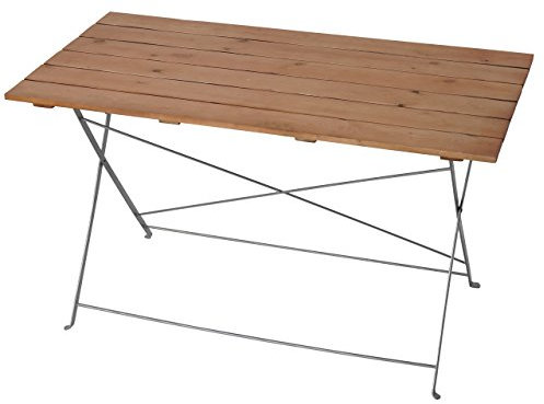 Mendler Biergartentisch Berlin-AM, Klapptisch Gartentisch, Akazie lackiert 120x60x75cm - Natur
