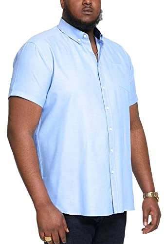 D555 James Basic Oxford Kurzarmhemd in Übergröße in 5 Farben 2XL bis 6XL