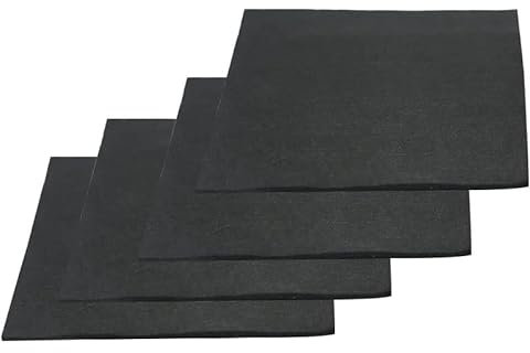 Samlee Kohlefilz-Schweißdecken, hitzebeständig bis 982 °C, feuerfeste Matte für Glasblasen, Campingherd, Grill, feuerfeste Unterlage – Kohlefaser-Decke, 50,8 x 50,8 cm, 4 Stück, DG-6556