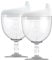 KFT Toddler Sippy Cup - Plastic Wine Glass Goblet Beverage Mug Milk Bottle with Lid for Kids on Birthday Party Celebration (2, White)
