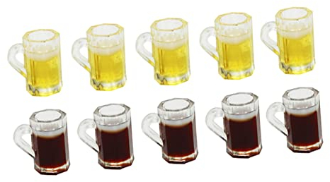 Yardwe 10stücke Bierbecher-Dekoration Für Miniaturlandschaften Mikrolandschaftsmodelle Miniaturhaus-zubehör Mit Sorgfältiger Verarbeitung Und Glatter Oberfläche