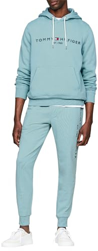 Tommy Hilfiger Herren Hoodie Tommy Logo mit Kapuze, Blau (Sleepy Blue), XS