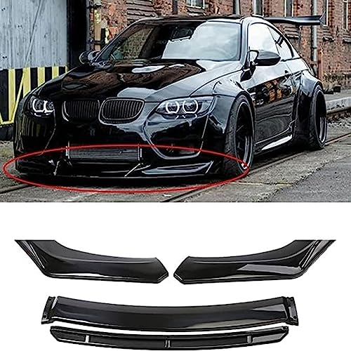 Auto Frontlippe Frontspoiler für BM-W E39 E46 E53 E90 E92 E93, Front stoßstange Splitter Car Frontlippe Splitter Wing Frontstoßstangenlippe Zubehör,A/Black
